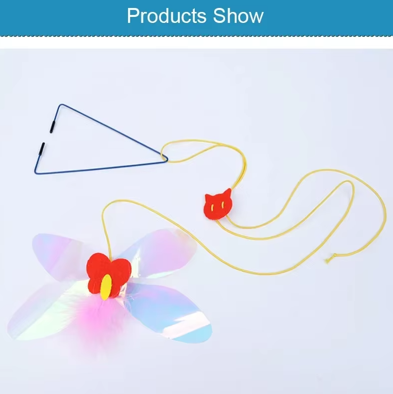 Pet supplies: high-quality interactive cat toy with a jumping mouse, easily attaches to any door.