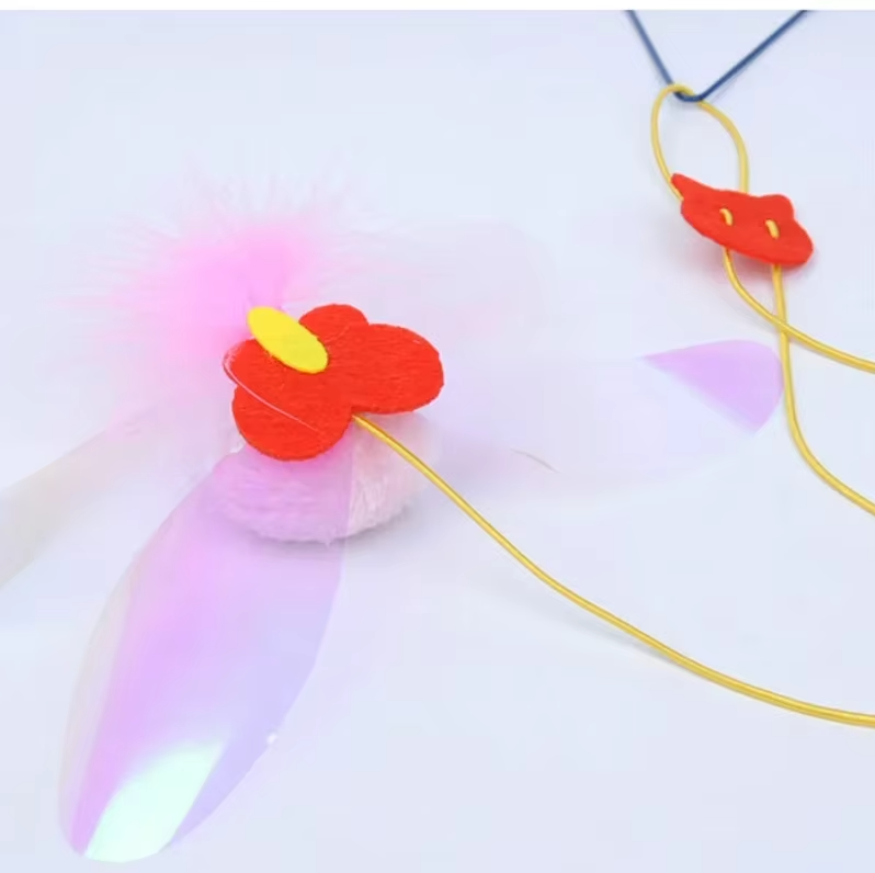 Feline fun: a door-hanging interactive cat toy with a jumping mouse, promoting healthy pet playtime.