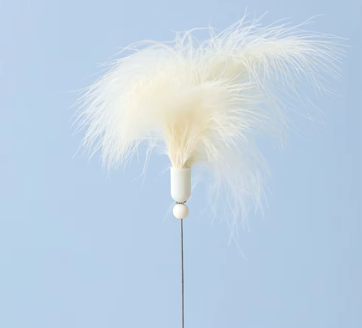 Durable interactive cat toy for active play, combining feather and rolling ball action