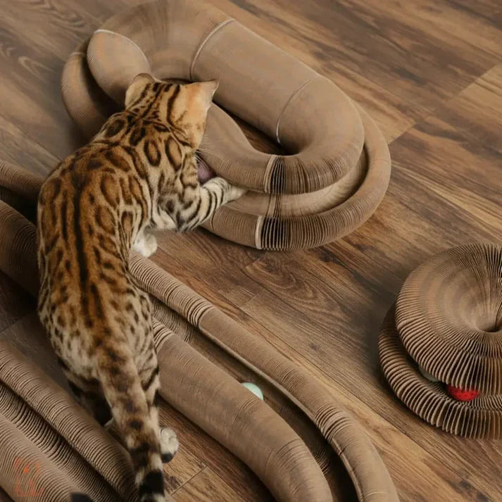 Pet supplies: interactive cat scratcher with sisal-like surface & spinning ball for endless fun