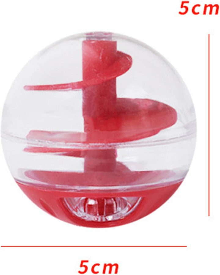 Interactive cat treat dispenser, a durable plastic pet toy for mental stimulation & slow feeding.