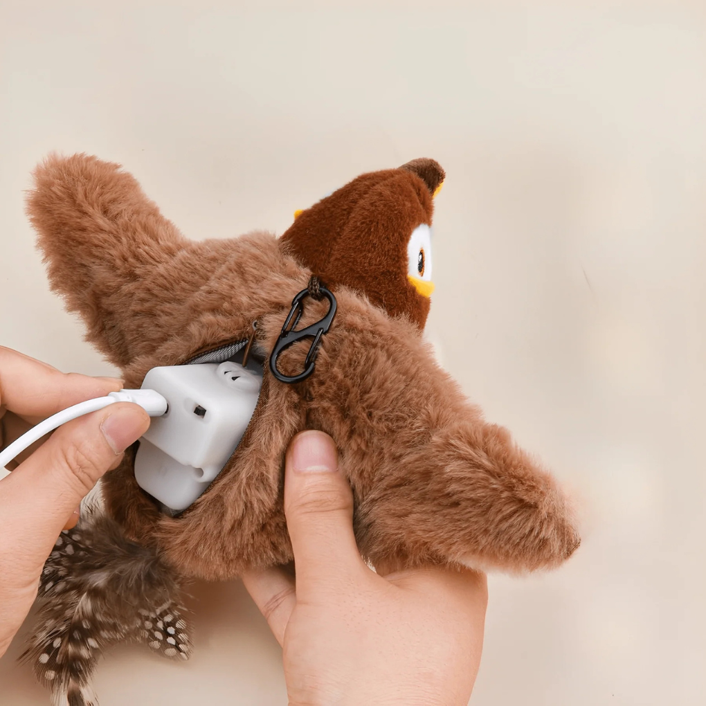 Cat supplies: Interactive wagging feather toy with a stable base, enticing feline fun