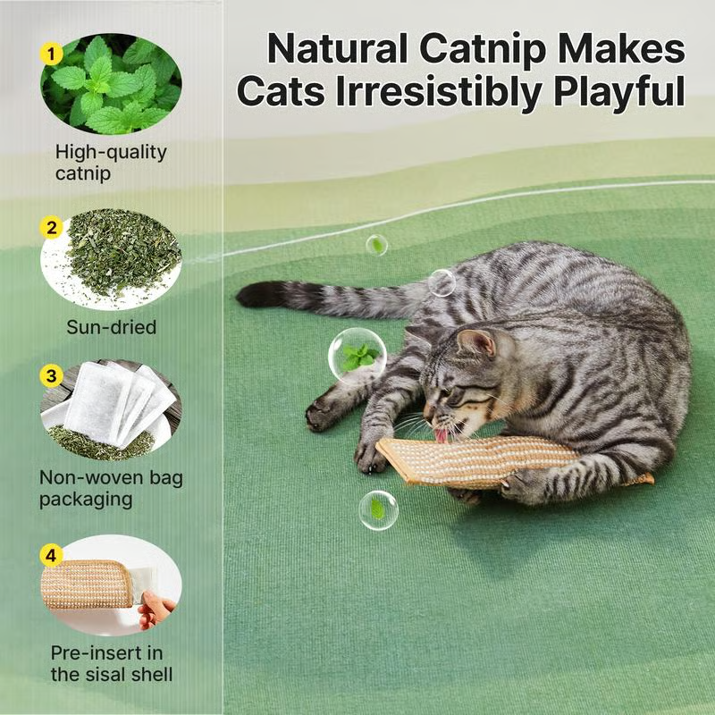 Organic catnip toy designed for cats to chew and scratch, stimulating natural feline instincts and play.