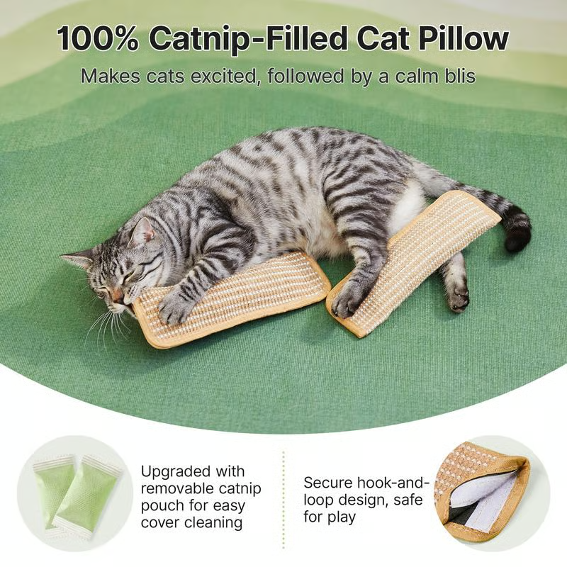 Textured interactive cat toy infused with catnip, ideal for sensory play and encouraging feline activity.