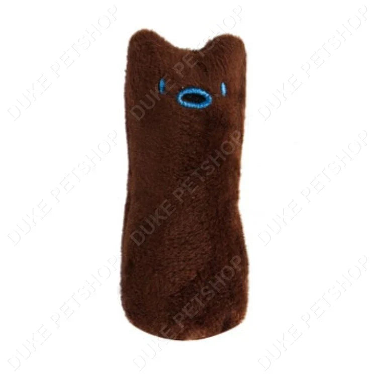 Catnip dental toy hanging, ready for interactive play and promoting cat dental health
