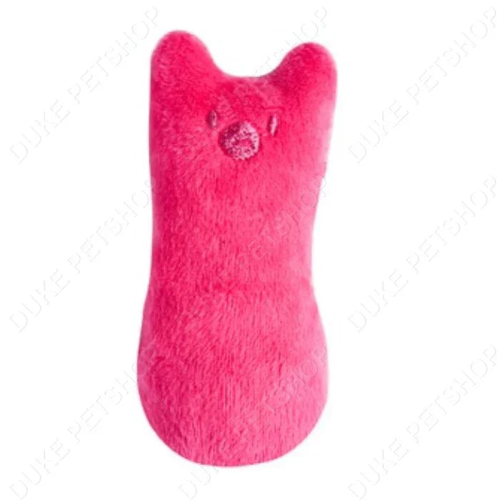 Packaging of an interactive catnip dental toy, emphasizing pet care and dental health