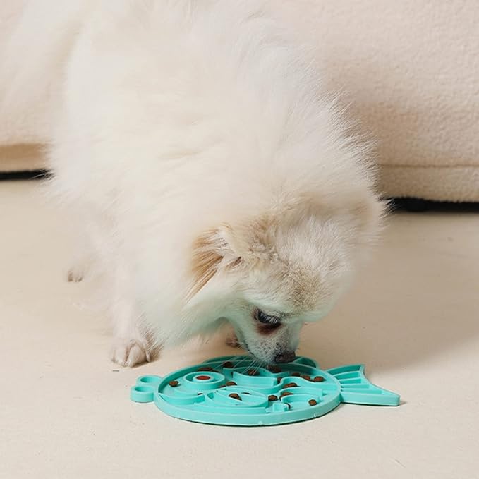 Interactive dog mental stimulation puzzle feeder for stress relief and enrichment.