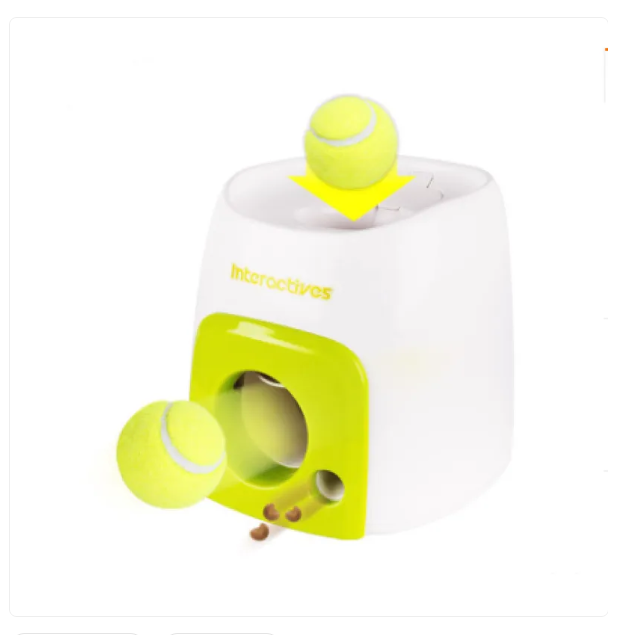 Blue and yellow interactive dog puzzle toy, a new product for mental stimulation and play.