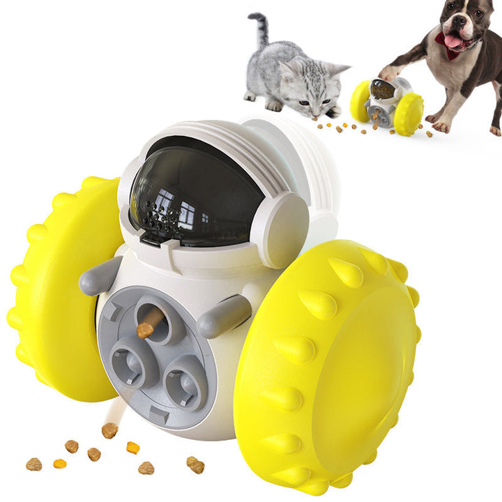 Durable pet puzzle toy designed for treat dispensing, promoting interactive play for dogs