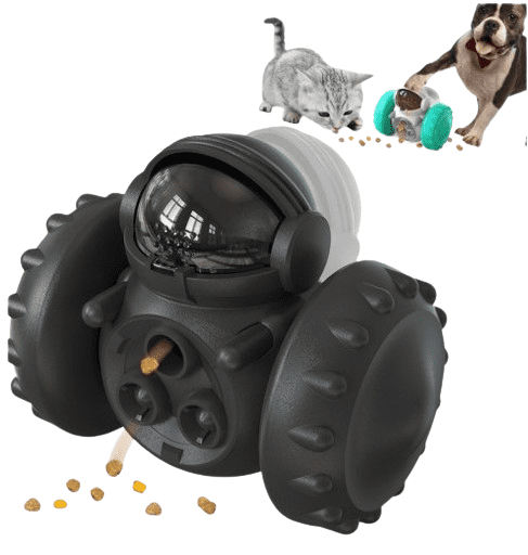 Durable interactive dog toy: a treat dispensing puzzle for cognitive enrichment of pets