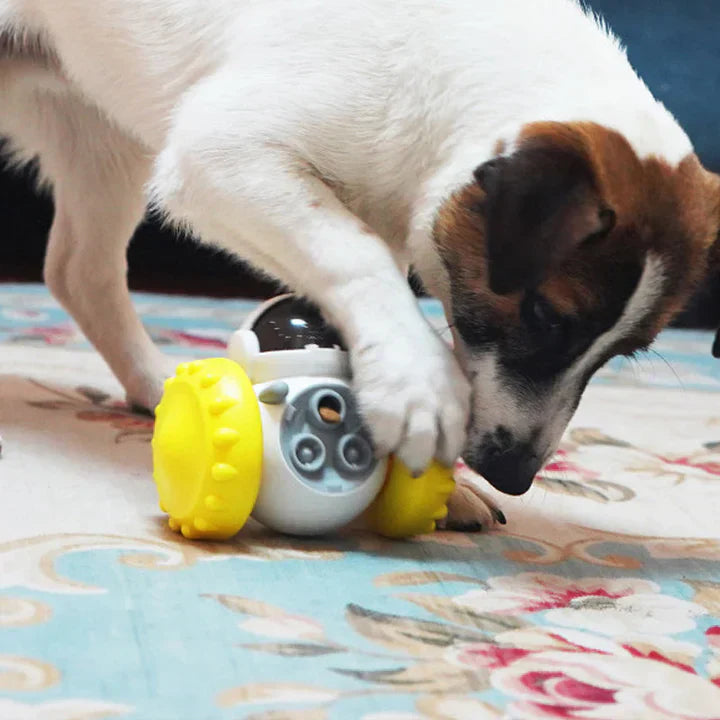 Pet supplies: interactive feeding toy with wheels, promoting mental stimulation for dogs.