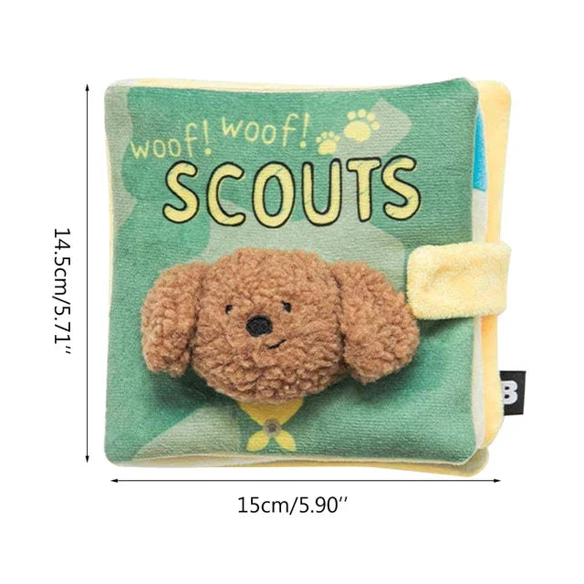 Dog accessories: snuffle book puzzle toy designed for canine mental stimulation