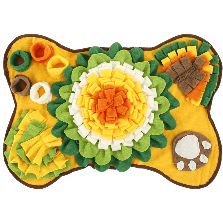 Close-up of a washable snuffle mat, a puzzle toy for slow feeding and pet enrichment
