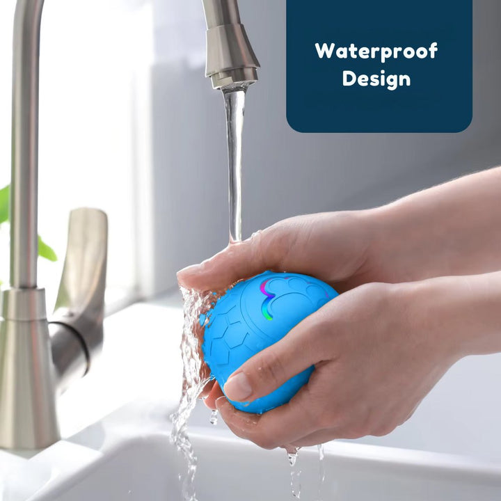 High-tech interactive dog toy ball for mental & physical stimulation.