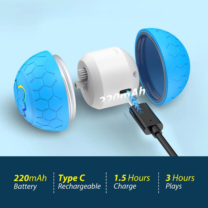 Waterproof interactive smart ball for active dog training.