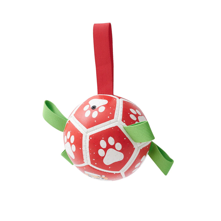 Dog Christmas gift: Interactive ball and nylon rope toy, great for festive playtime.