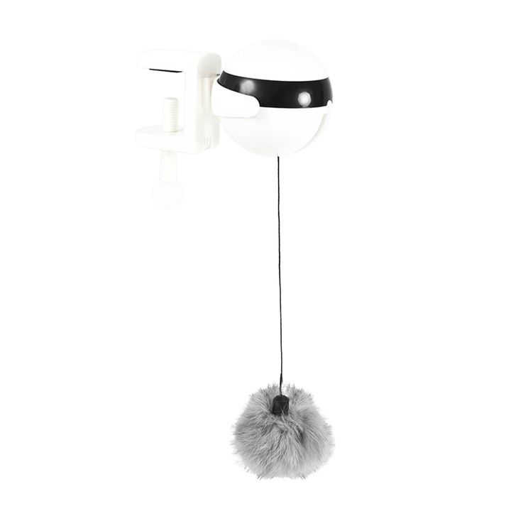 Interactive electric pet lifting ball toy with automatic up-and-down movement for solo cat play.