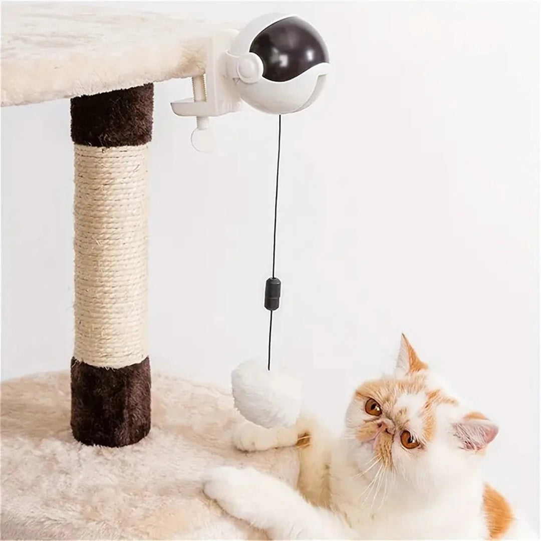 Automatic electric pet toy for cats, a lifting ball designed to provide engaging feline entertainment.
