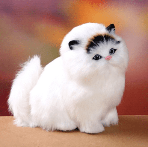 Interactive electric plush kitten toy with realistic sounds, perfect for kids' imaginative play.