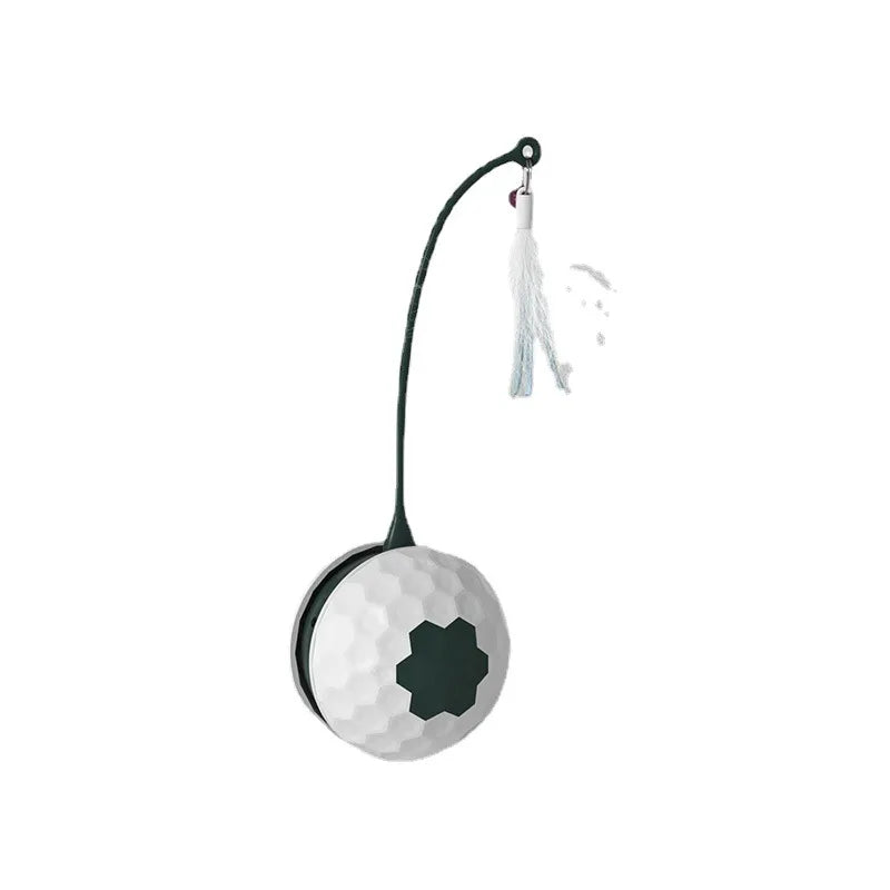 Durable electronic cat toy for active cats, featuring a feather and spring for endless entertainment