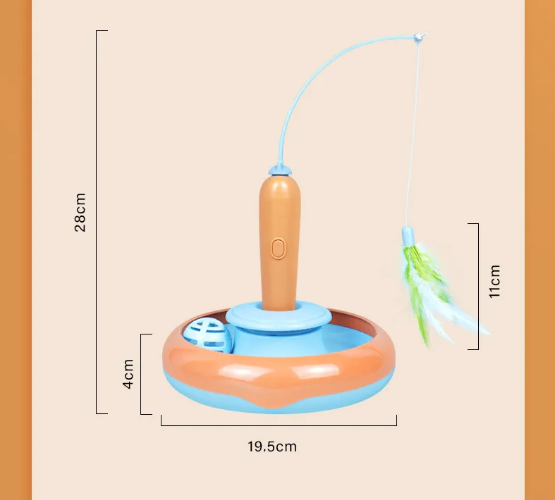 Pet supplies: Electronic cat toy with unpredictable feather movements for engaging play.