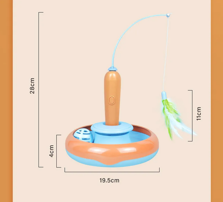 Pet supplies: Electronic cat toy with unpredictable feather movements for engaging play.
