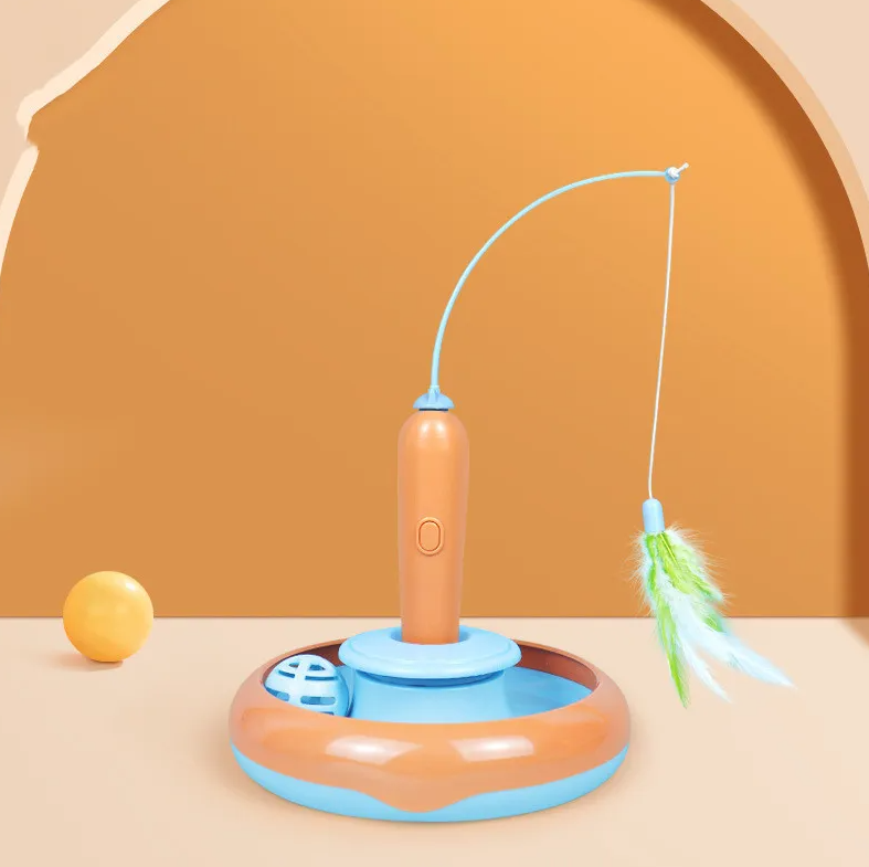 Feline enrichment electronic cat toy, perfect for solitary play and keeping cats active.