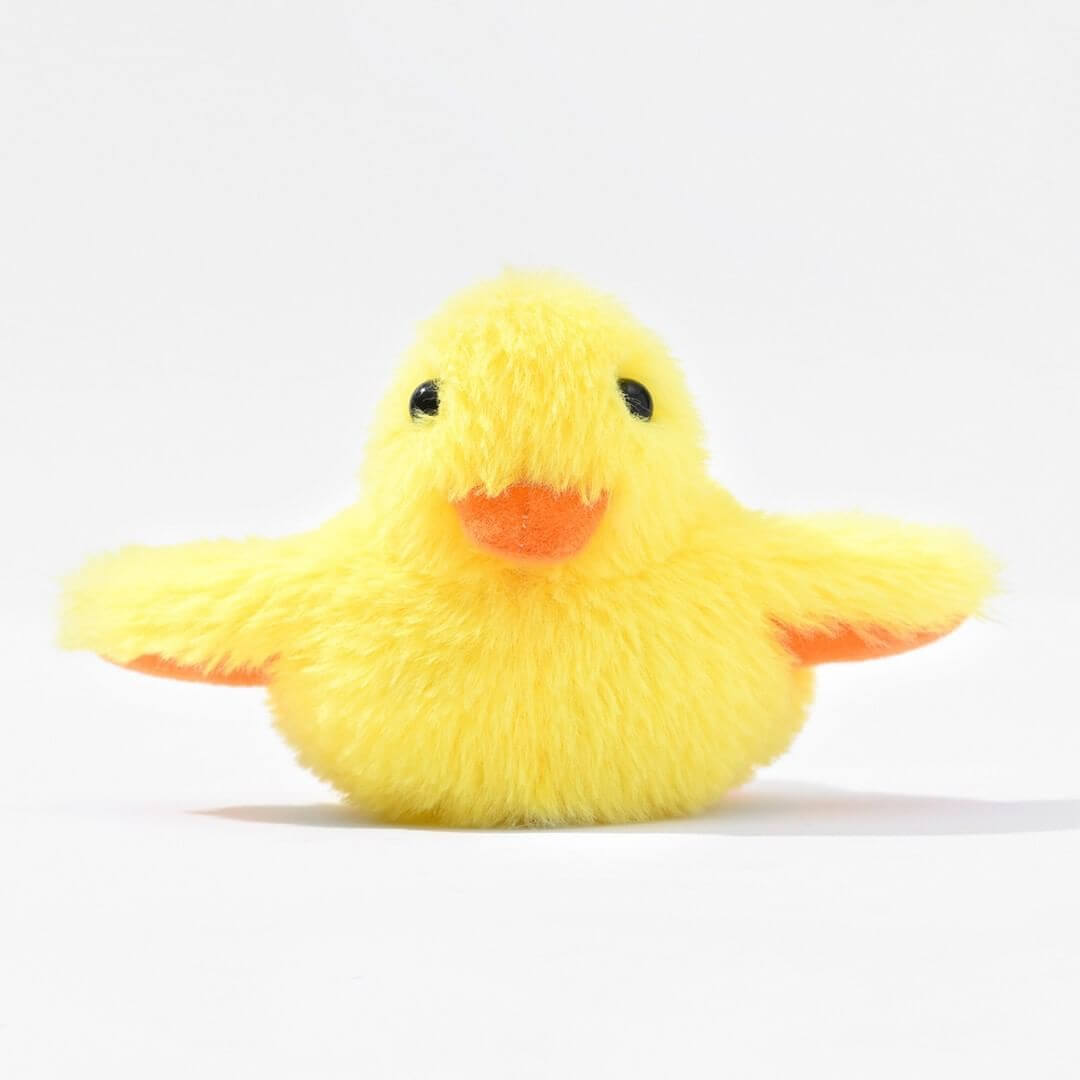 Duck-shaped interactive cat toy designed for animal enrichment and play