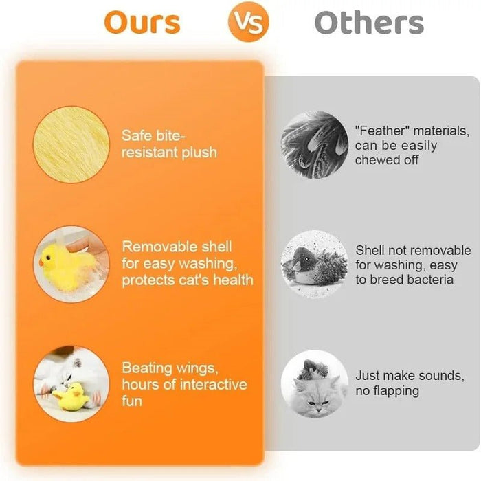 Flapping duck plush toy, an engaging and interactive pet supply for cats
