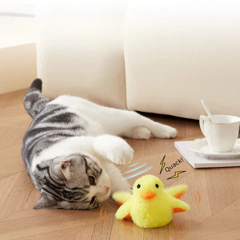 Rechargeable Flapping Duck Cat Toy, promoting active play for cats
