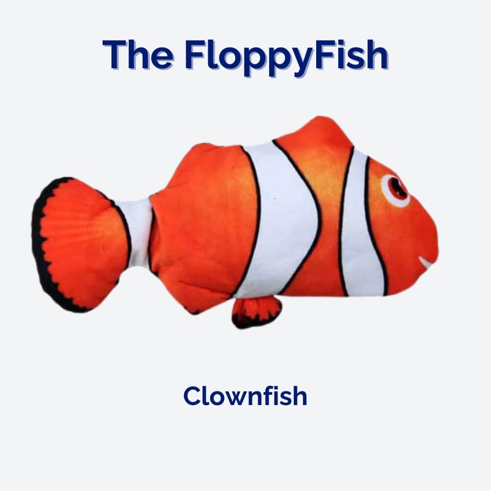 Durable interactive flopping fish dog chew toy provides mental stimulation & entertainment for playful pets.