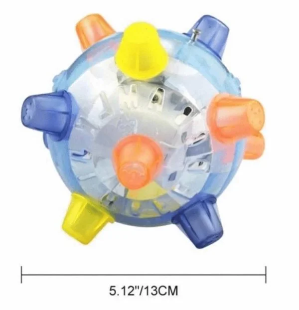 Pet enrichment dog toy: LED jumping activation ball for engaging, active, and interactive play.