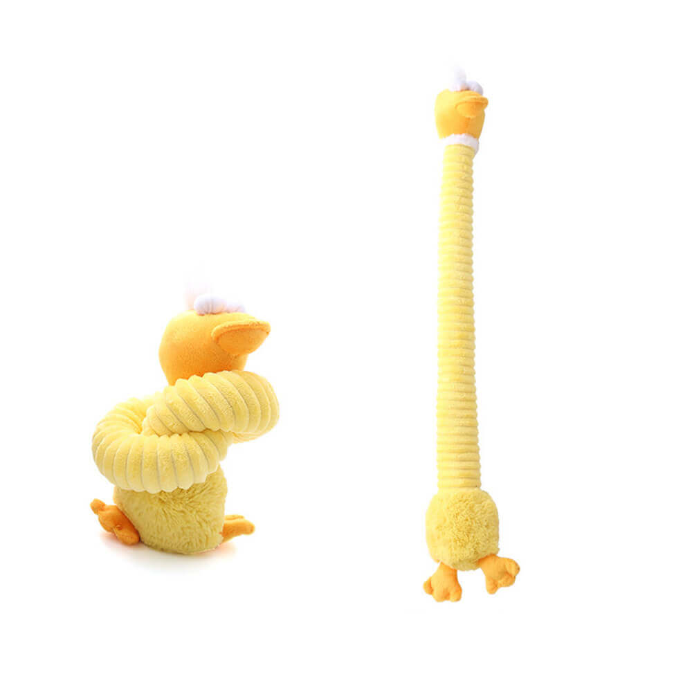 Long neck animal squeaky dog toy, designed for durable and engaging chew play
