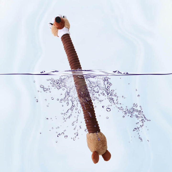 Long neck animal design squeaky dog toy, promoting interactive play and dental health