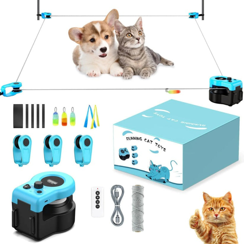 Motion sensor cat toy, rechargeable, an essential pet supply for interactive playtime and stimulating hunting instincts.