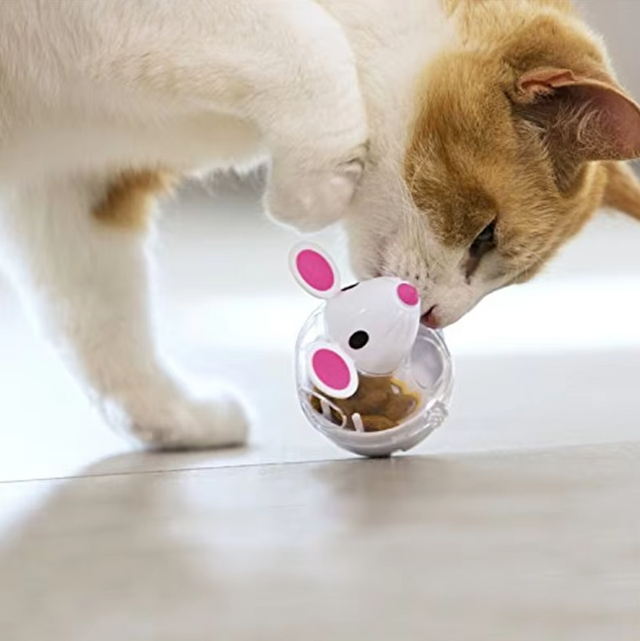 Engaging cat toy: Interactive mouse with treat dispensing mechanism for hours of fun.