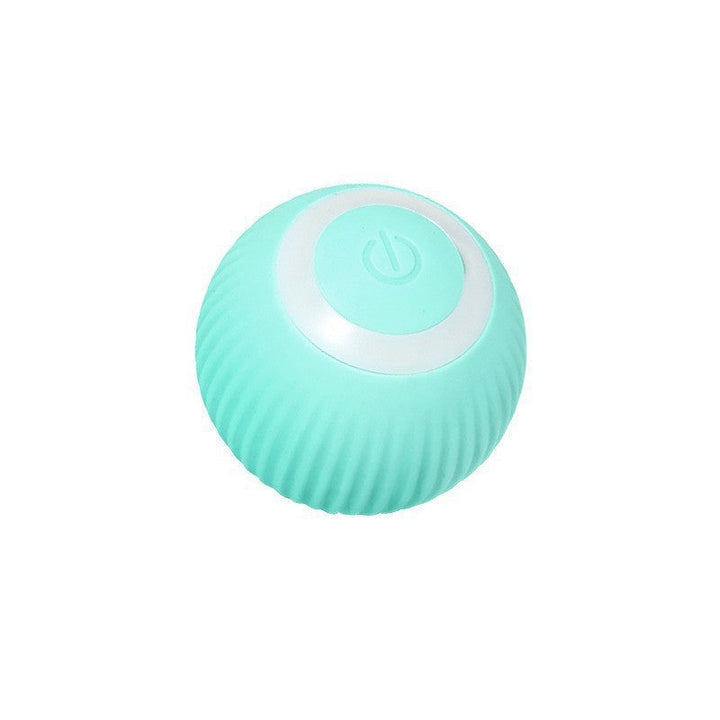 Rechargeable interactive cat toy ball with LED light, promoting pet exercise and feline play