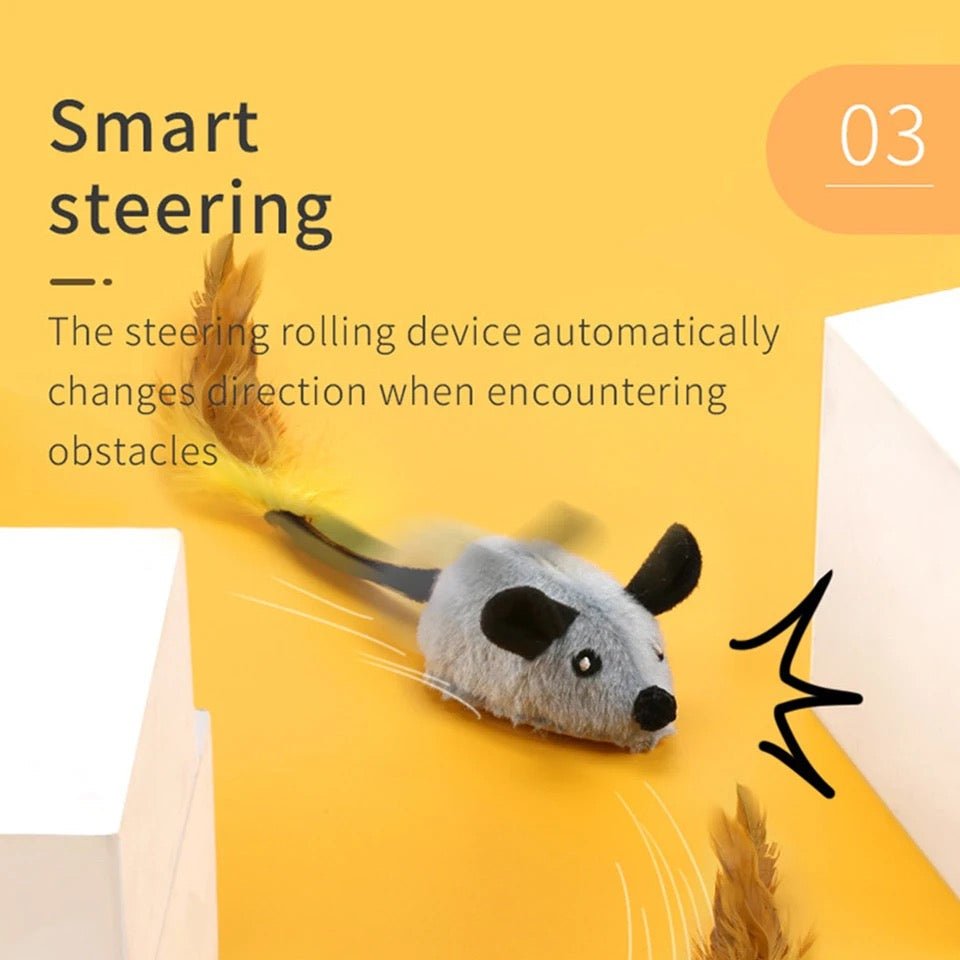 Engaging moving mouse cat toy, perfect for feline entertainment and physical activity.