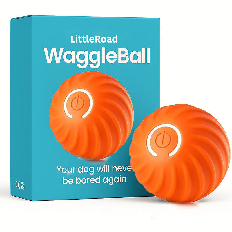 Collection of interactive jumping and glowing pet balls in various colors for dogs and cats.