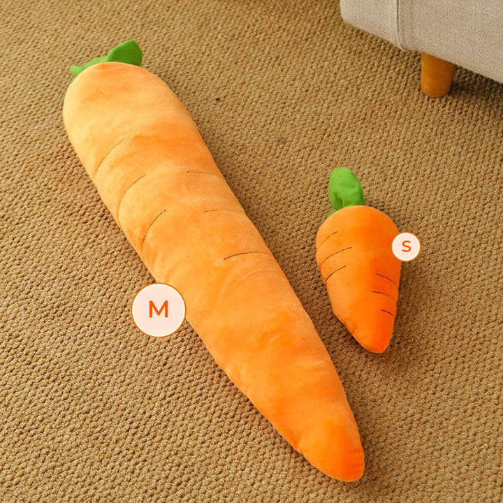 Two interactive pet carrot squeaky plush toys, offering double the fun for dogs and puppies.