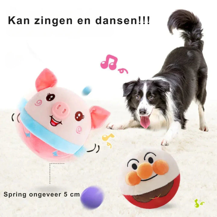 Rechargeable interactive dog toy, automatic movement, encourages active playtime