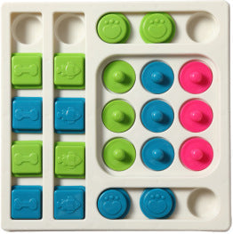 Interactive dog puzzle feeder with multiple compartments, pet enrichment toy