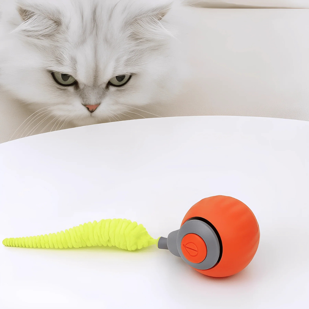 New4 interactive pet rolling ball toy, a rechargeable cat accessory for mental stimulation