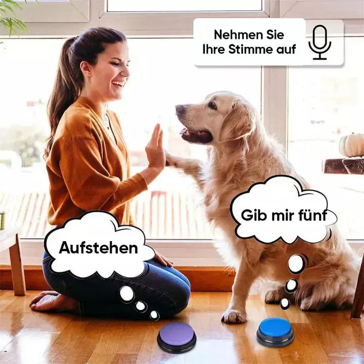 Interactive button set designed for effective pet communication training