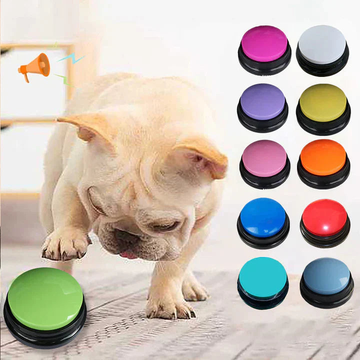 Pet supplies: interactive training button, crucial for animal care