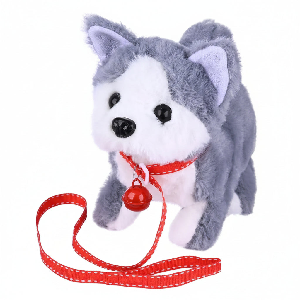Kids' interactive movable plush dog pet toy, soft & engaging for imaginative play.