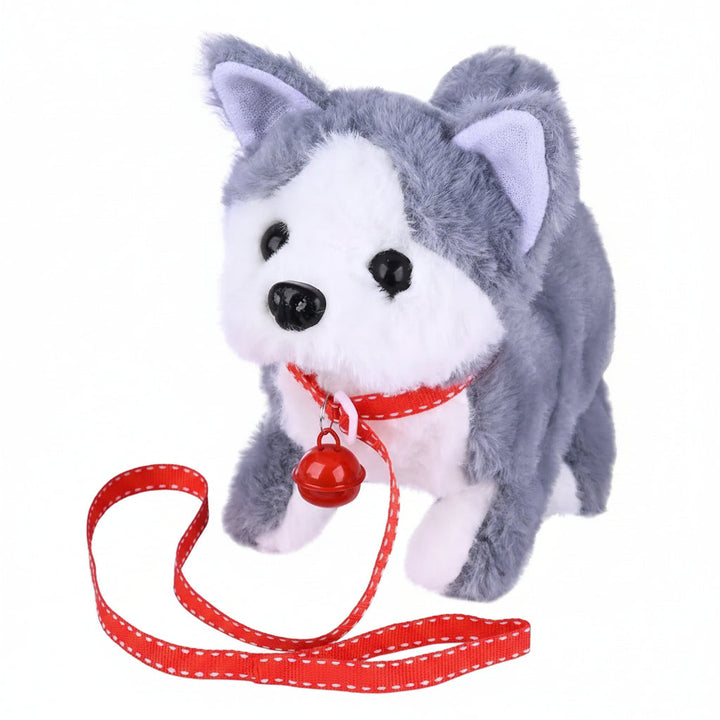 Kids' interactive movable plush dog pet toy, soft & engaging for imaginative play.