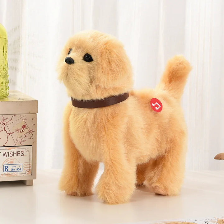 Adorable robot puppy, a cuddly electronic pet toy with sound and responsive touch control