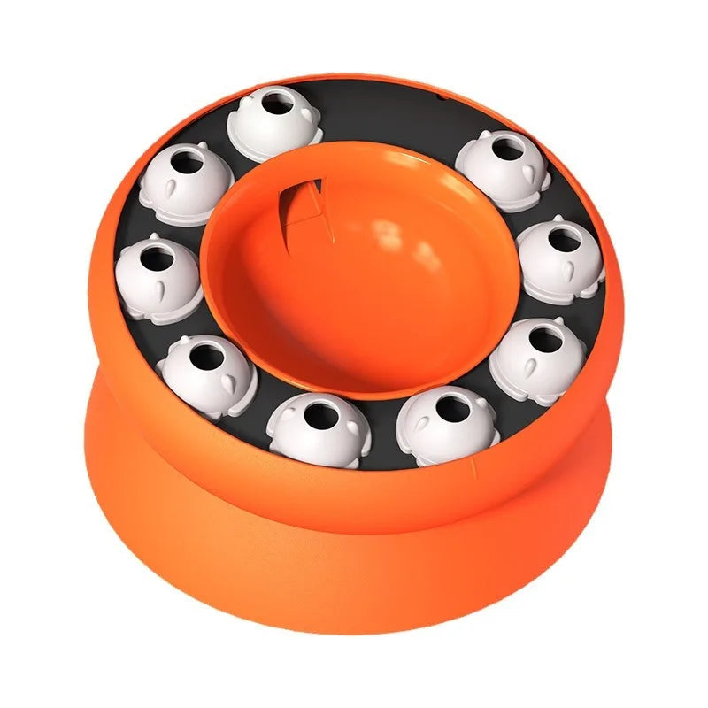 Elevated slow feeder bowl, a puzzle cat feeder designed to improve pet health