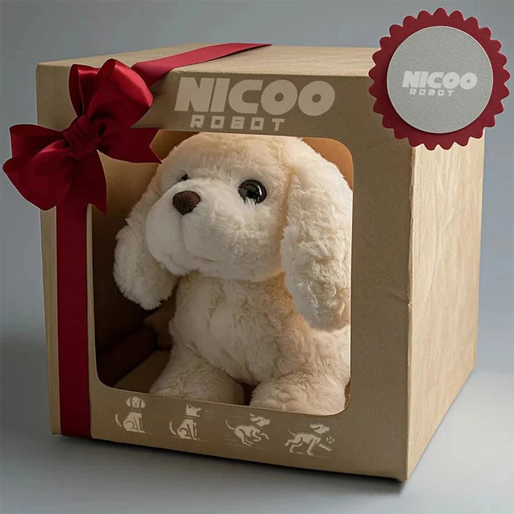 Kids' robotic pet toy, walking action, simulating a real puppy for interactive fun.